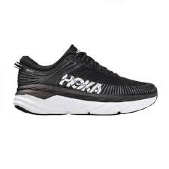 Hoka One One W Bondi 7 Women's Size 7.5 Black/White Running Shoes -  Used - Picture 1 of 10